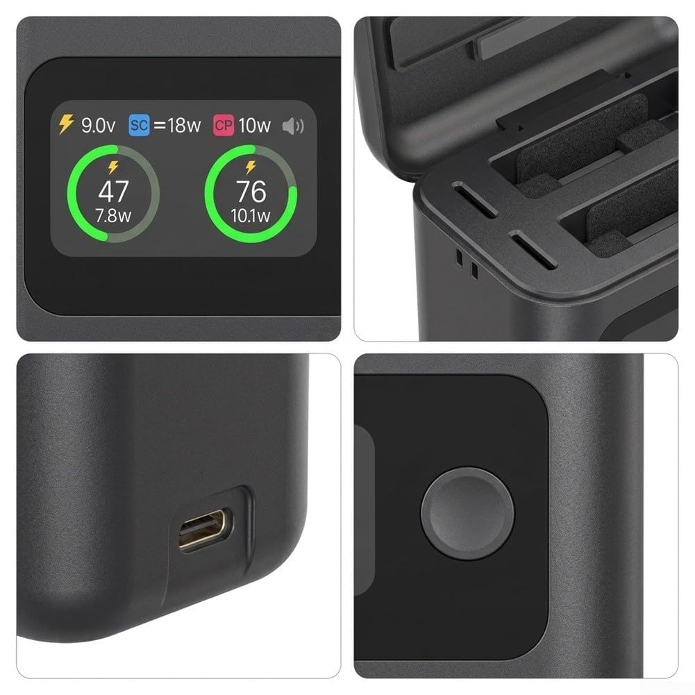 Hub di ricarica per Insta360 X6, caricatore rapido da 27 W con display LED