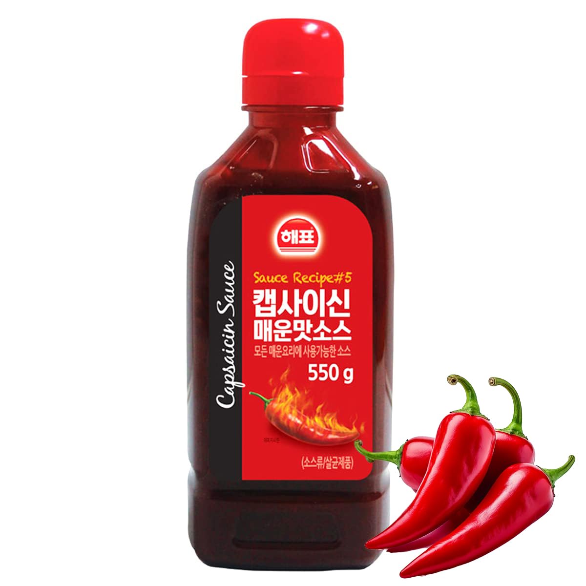 Korean Spicy Pepper Capsaicin Sauce Extreme Hot Spicy 캡사이신액상 - 550g