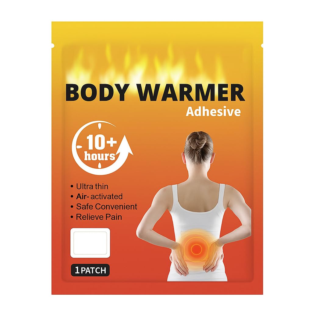 Chameli 6Pcs Air Activated Body Warmer Pouch–Instant Heat in 5 Minutes, Up to10 Hours Long Warmth, Safe & Portable Heat Pack for Outdoor,Travel,Camping,Winter Use, Safe & Natural Heat Patches.(6)