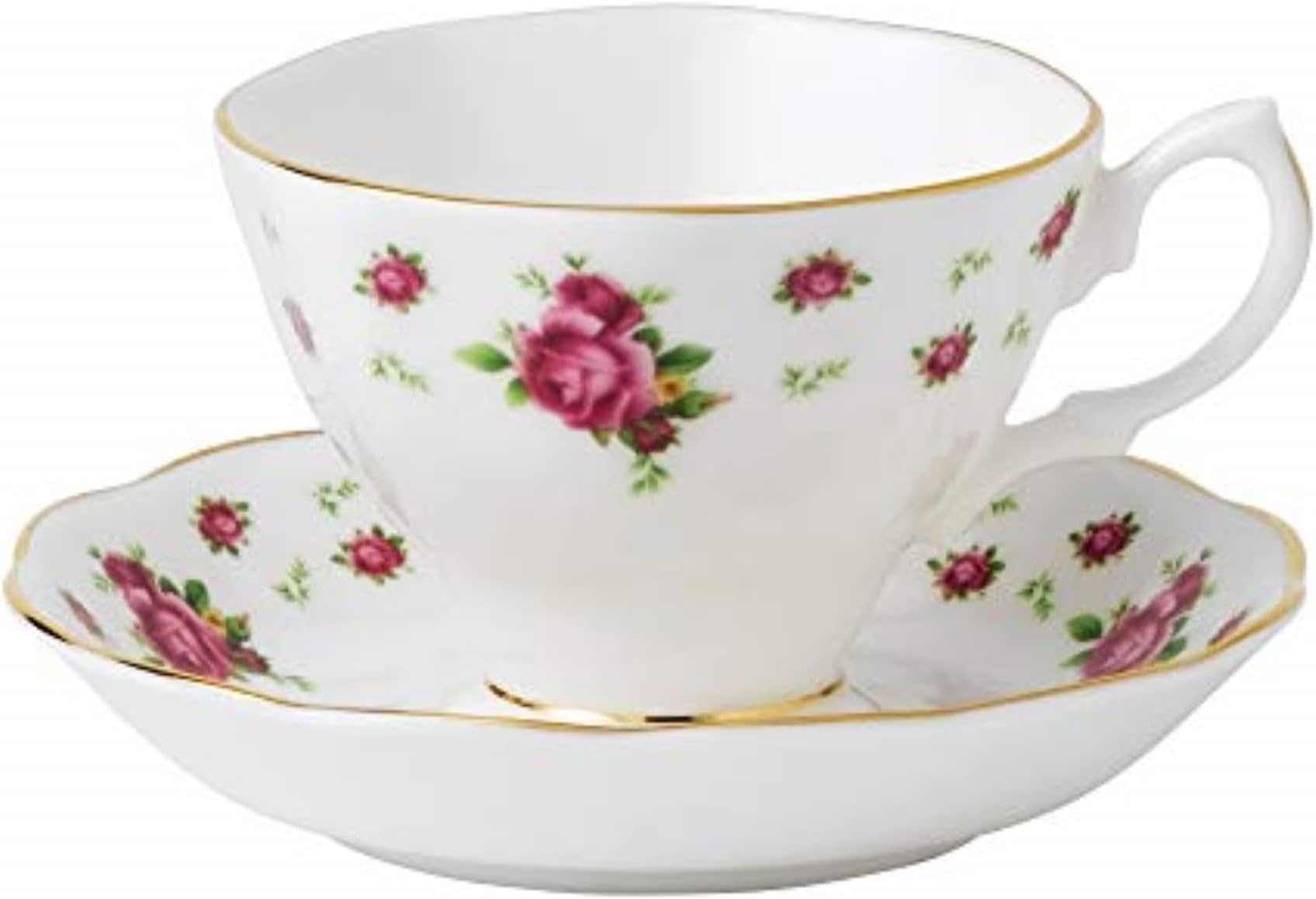 Royal Albert Modern Vintage NCRWTW26135 Teacup & Saucer, 2 Piece Set NCR White, Bone China