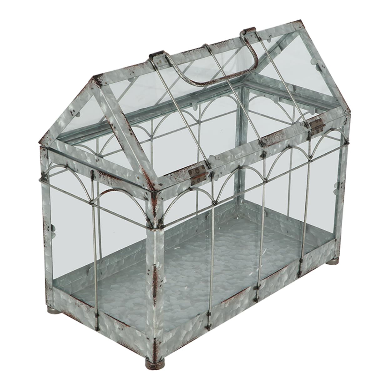 Esschert Design USA Serre de Table Style Vintage ZB22 - Argenté