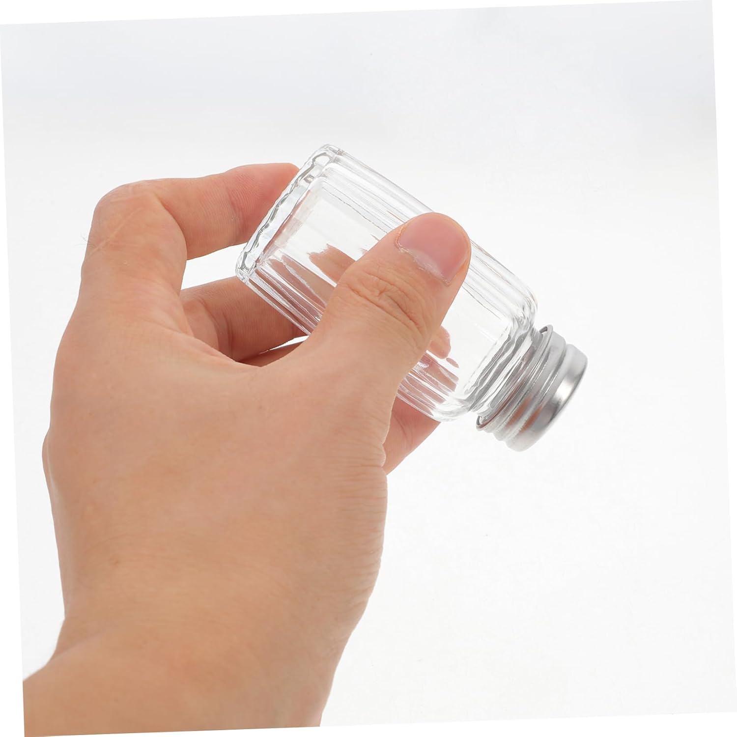 SHOWERORO 10-Piece Glass Seasoning Dispenser Set Kitchen Shaker Lid Portable Spice Containers for Home and Cooking