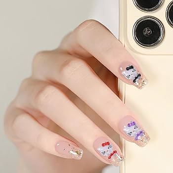 キティ　リングパーツ　ネイル 3D パーツ Amazon | ネイルパーツ キティ 約30個セット キティ ネイル