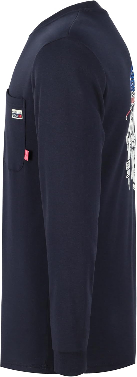 TICOMELA FR Shirts for Men Flame Resistant Shirt NFPA2112/CAT2 7oz Fire Retardant Men's Long Sleeve Henley Shirts - Image 5