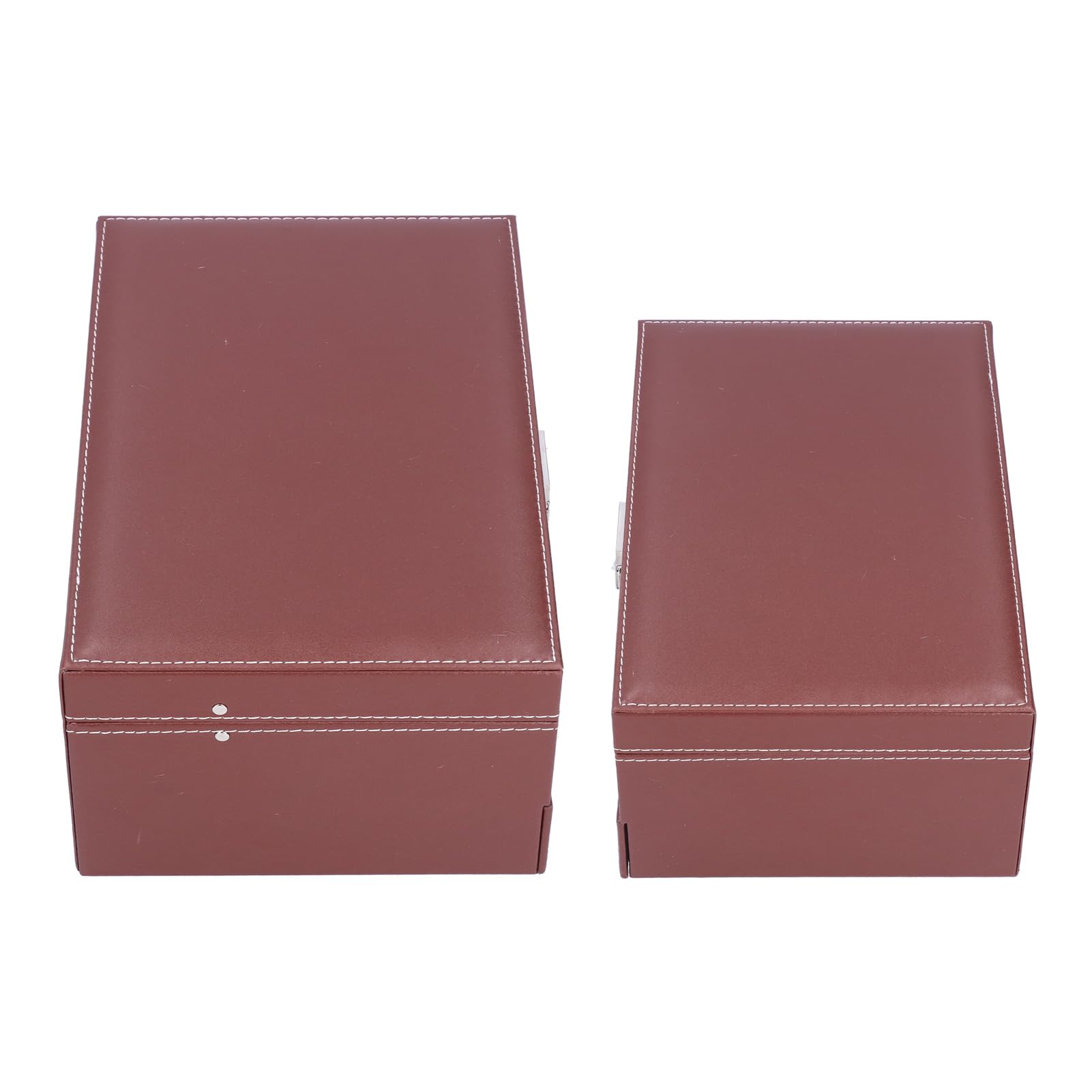 Cocoarm Schmuckschatulle, PU-Leder, Uhrenbox, Doppellagig, 12 Fächer, Aufbewahrungsorganisator mit Spiegel und Abnehmbarem Schlüsselfach für Damen, Schminktisch, Schrank-Display