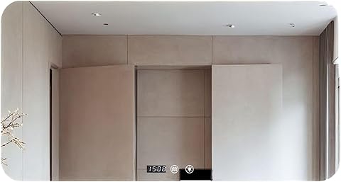 Espejo de Baño con Luz. Espejo Rectangular de Pared con Enchufe, 3 Tonos de Color, Ajuste de Brillo y Antivaho, con Indicador de Hora y Temperatura. Ideal para Baño o Tocador. (Horizontal - 60x40cm)