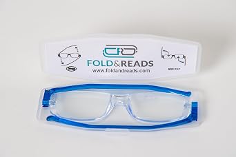 FOLDABLE Reading Glasses With Case-Compact Pocket Readers-Blue LIght Blocking-Unisex Lightweight Design