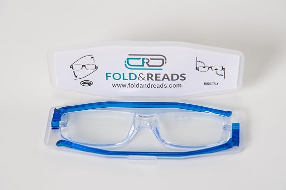FOLDABLE Reading Glasses With Case-Compact Pocket Readers-Blue LIght Blocking-Unisex Lightweight Design