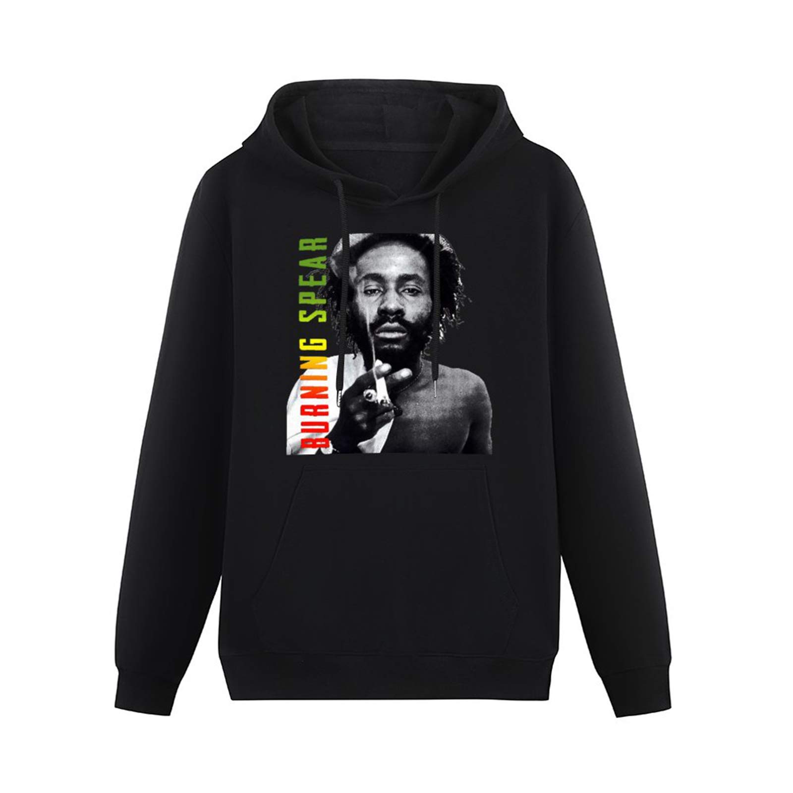 Cheese Scheme Burning Spears Hoody Unisex Ptinted Hoodies Long Sleeve Men's Hooded with Pocket Black XXXL