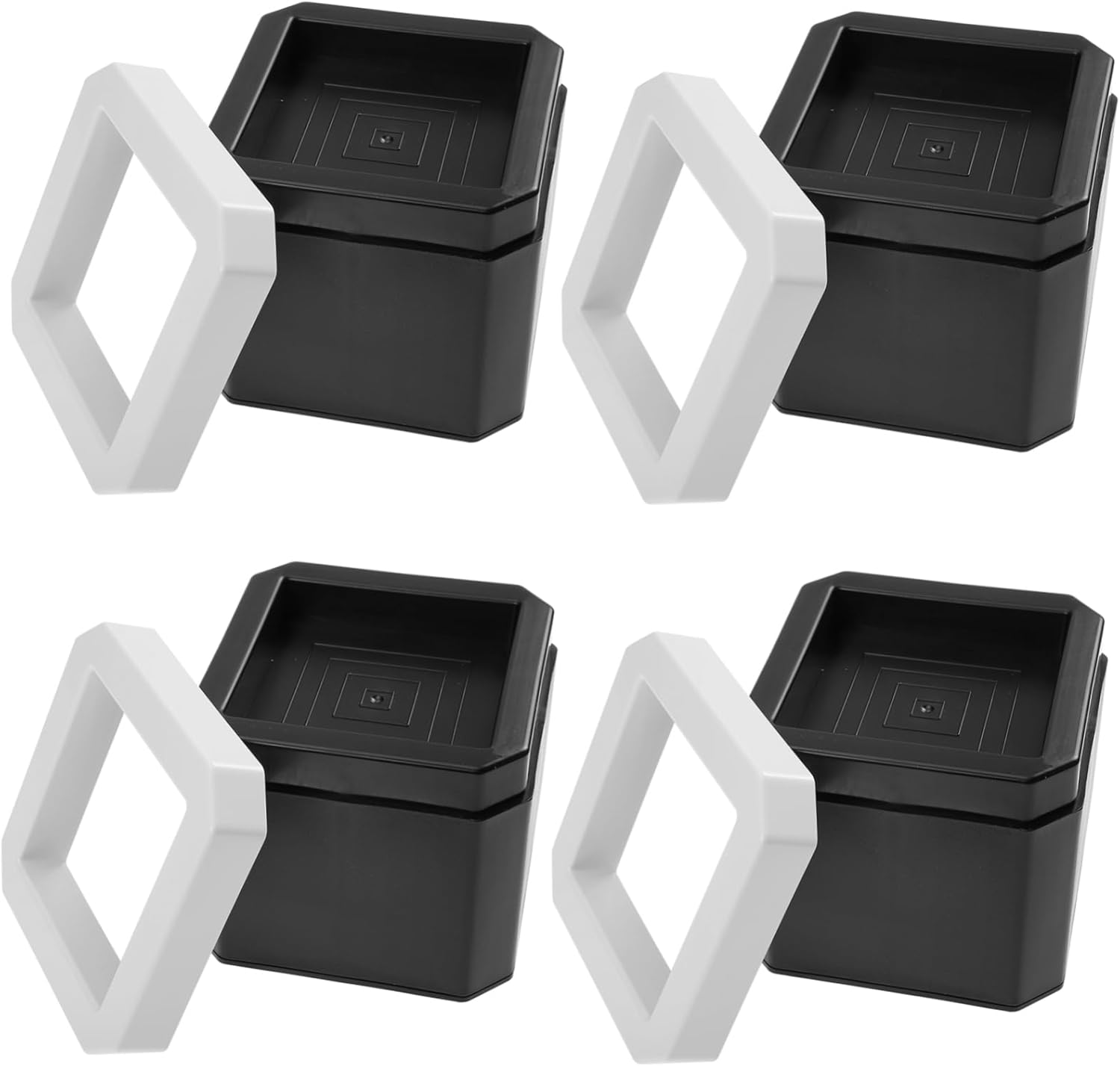 4pcs Heavy Duty Furniture Lifting Pads Non- Bed Elevators for Chairs Sofas Desks Cabinets Stability Floor for Use
