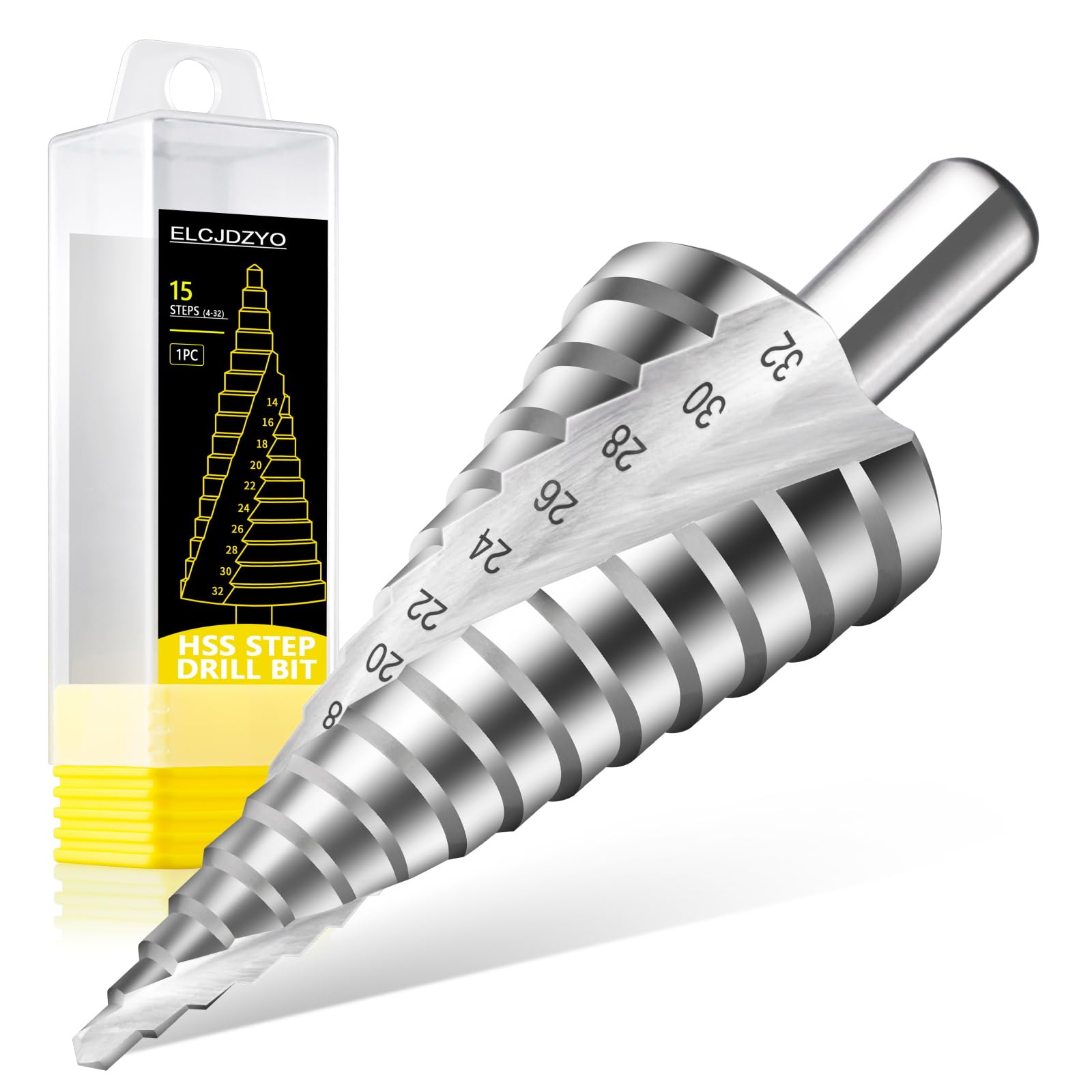 Set Punte Trapano Coniche HSS Titanio - Frese A Gradini 4-12/4-20/4-32mm Per Metallo E Legno - Foto 9