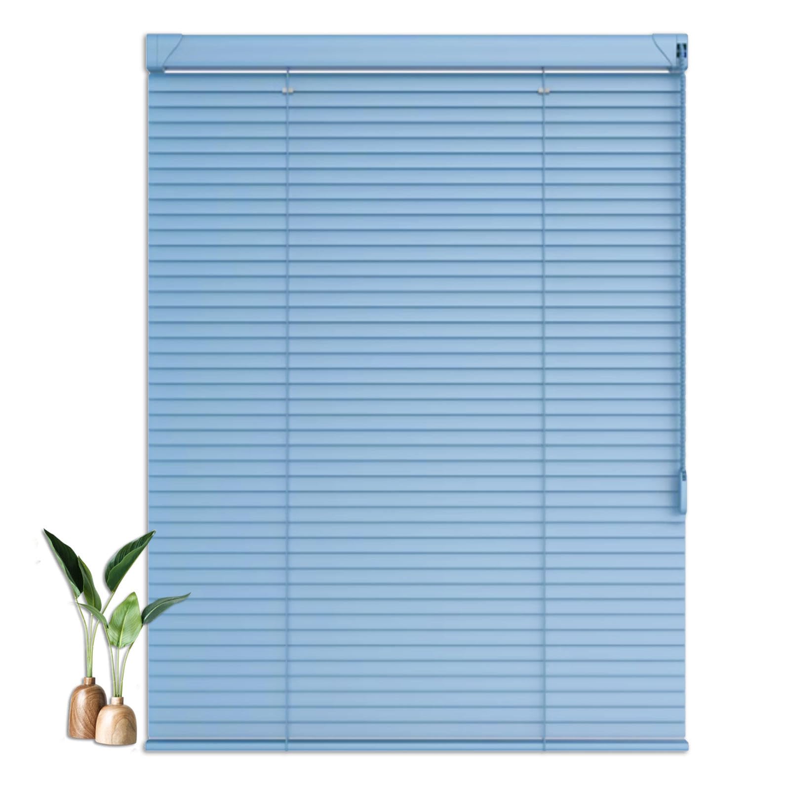 Kooein Blue Aluminum Venetian Blinds,Horizontal Blinds,25Mm Slats,Room Darkening Venetian Shades For Windows Doors,40-150Cm Wide Shutters,Easy Fit Metal Window Blinds,-130X150cm/51X59in