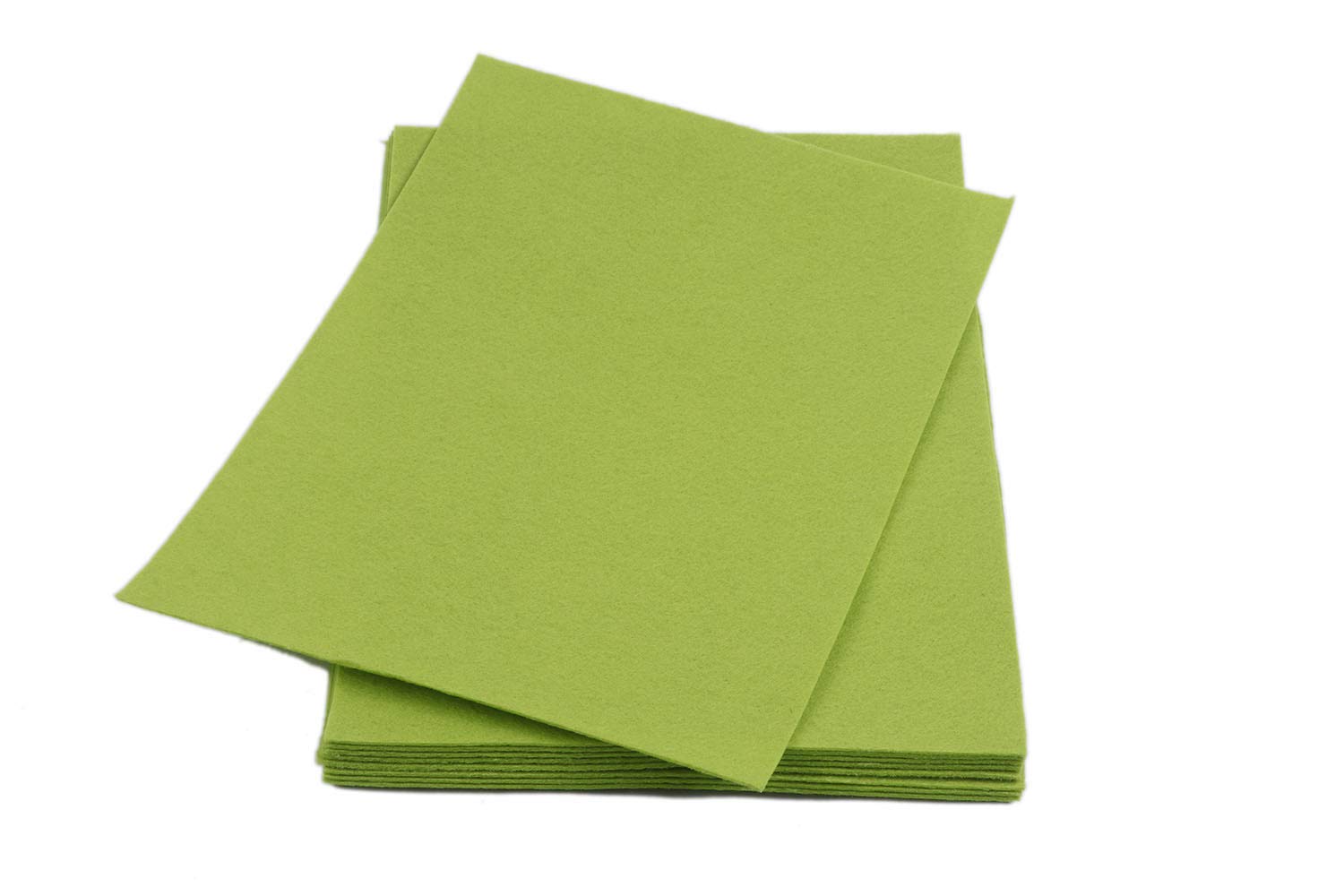 YYCRAFT Sztywne arkusze filcowe gruby filc 25 cm x 30 cm - opakowanie 12 szt., limonka