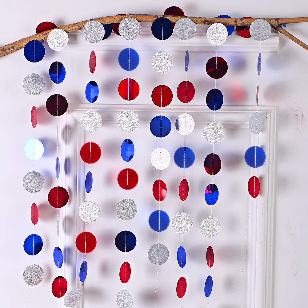 Buy Red Blue White Party Circle Garlands National Day Patriotic Themed
