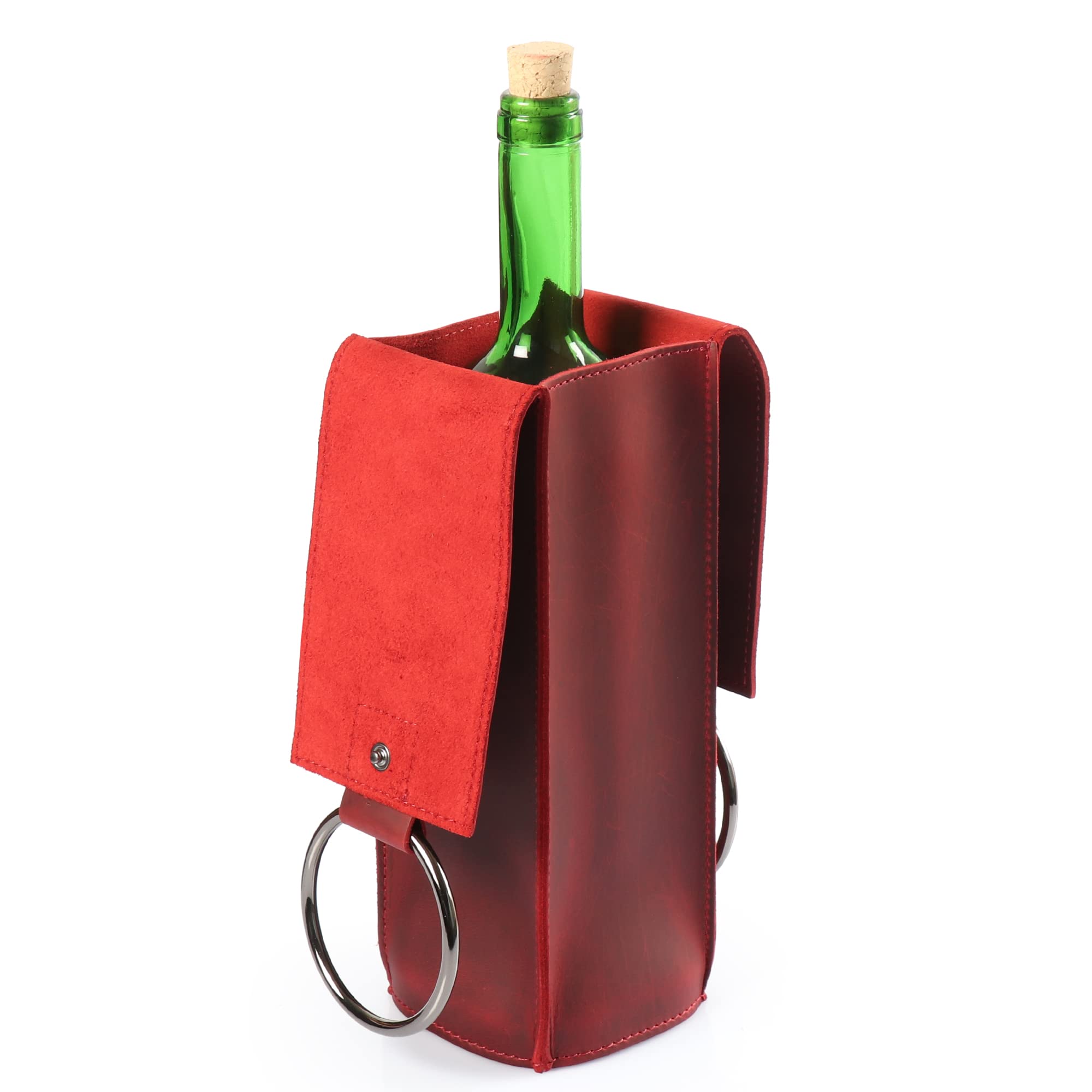Londo Echtleder Weinflaschenhalter und -Träger, Weinflaschentresor, Weinflaschensafe, Geschenkbox aus Echtleder für gängige Weinflaschen