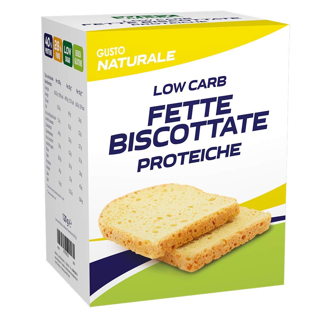 WHY NATURE FETTE BISCOTTATE PROTEICHE, ZERO GLUTINE, 40% PROTEINE, PACCO DA 12 X 200G - NT INTEGRATORI