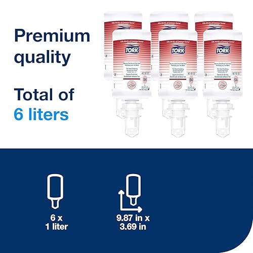 Miniatura 3 de Tork Espuma desinfectante de manos sin alcohol S4, alternativa sin alcohol, 6 x 1 L, 401813 (anteriormente 401213)