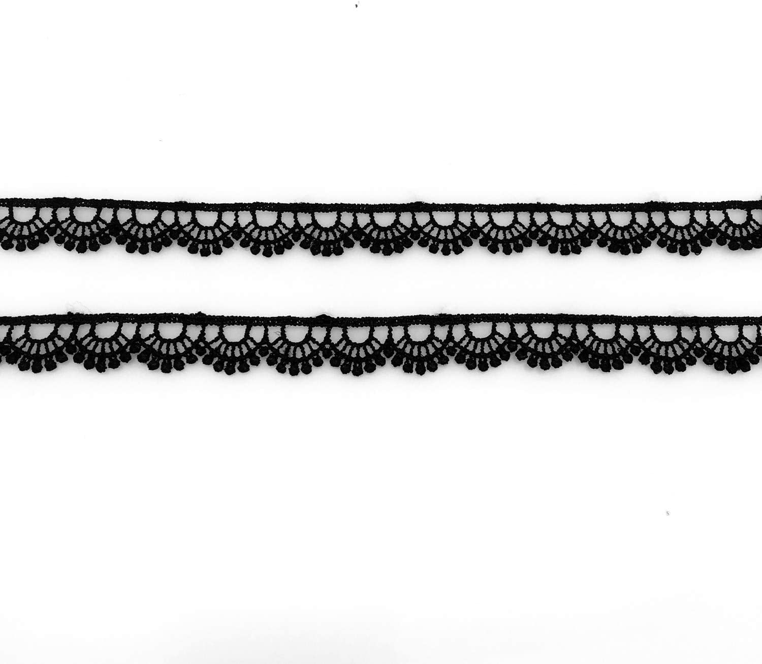 FQTANJU Crocheted Lace Trim DIY Craft Ribbon 1/2'' x 5yds - Image 3