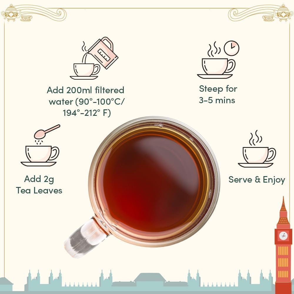 VAHDAM, Luxury Tea Gift Set | 24 Unique Loose Leaf Teas in Tin Caddies - Premium Tea Gift Box |Gluten Free & Non GMO | Gifts for Women, Men & Adults: Weekend in London Tea Gift Set