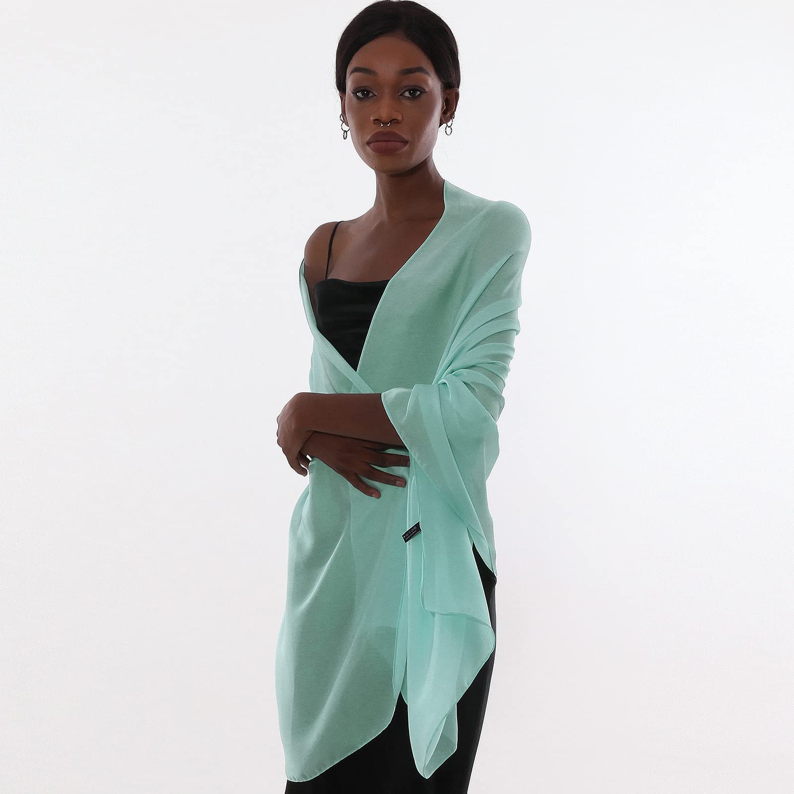 Sciarpa Donna Leggera Scialle Sciarpe Elegante Cerimonia Foulard Pashmina Scilla Stole Primavera Estate