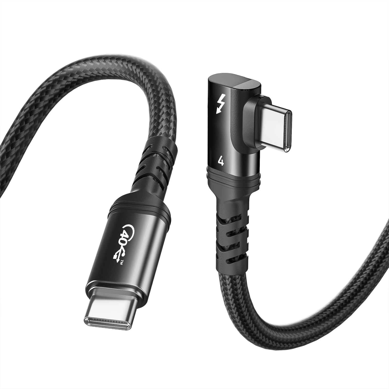 Amazon.co.jp: Thunderbolt 4 ケーブル L字型 1m 240W急速充電