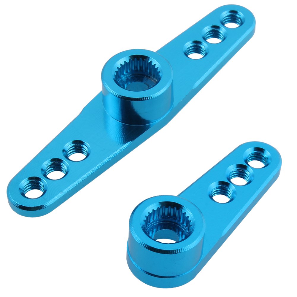 Redcat Racing Aluminum Servo Horns - Blue - Replacement Parts For Rampage, Chimera, Dunerunner & Other Redcat RC Models