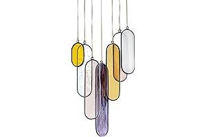 Fernweh4u Sunset Stained Glass Suncatchers for Windows Wall Art Modern Design -...