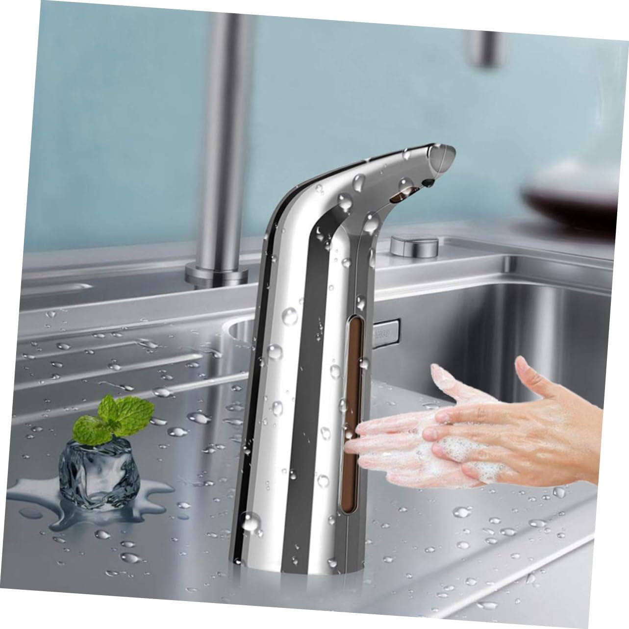 ABOOFAN Automatic Sensor Liquid Soap Dispenser Motion Sensor Hand Soap Pump for Kitchen Bathroom