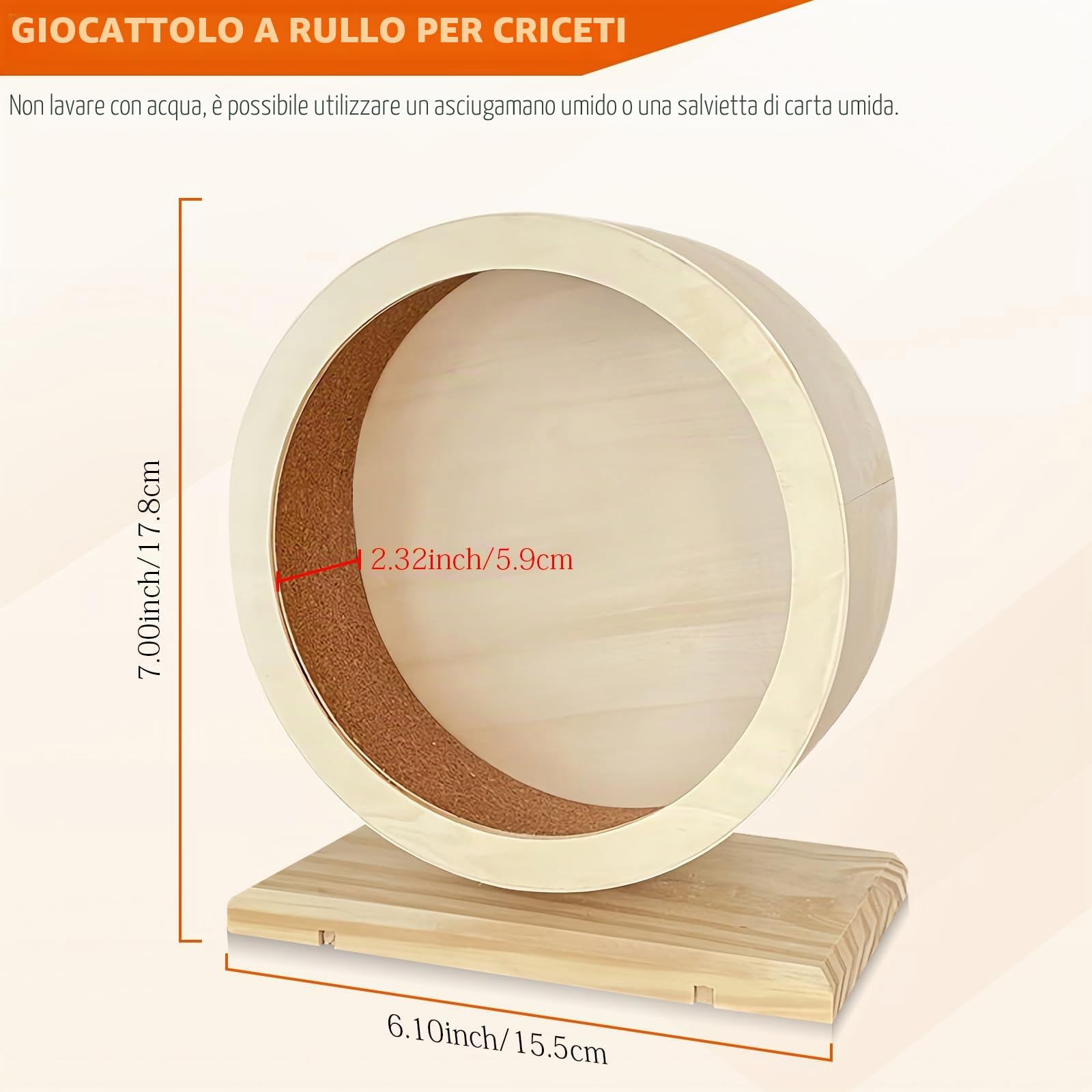 Rotella per criceti in legno per piccoli animali domestici: WIYETY Rotella per criceti silenziosa, rotella per criceti a basso rumore per tranquillità e movimento, rotella per altri piccoli animali