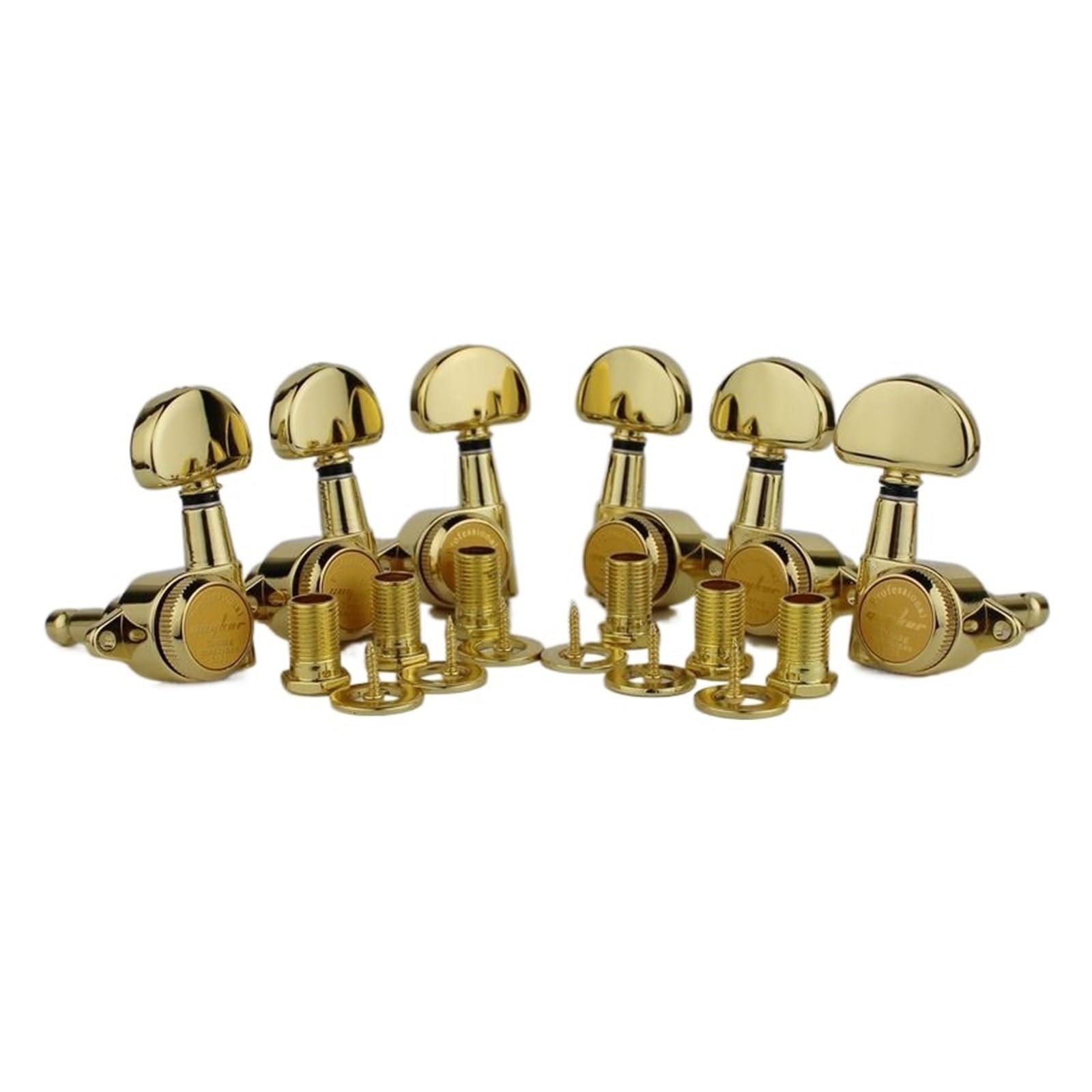 Tuners Guitare 1 Set 3R3L Chaîne De Verrouillage Scellé Tuning Key Pegs Gold Tuners Set Remplacement pour Guitares Électriques