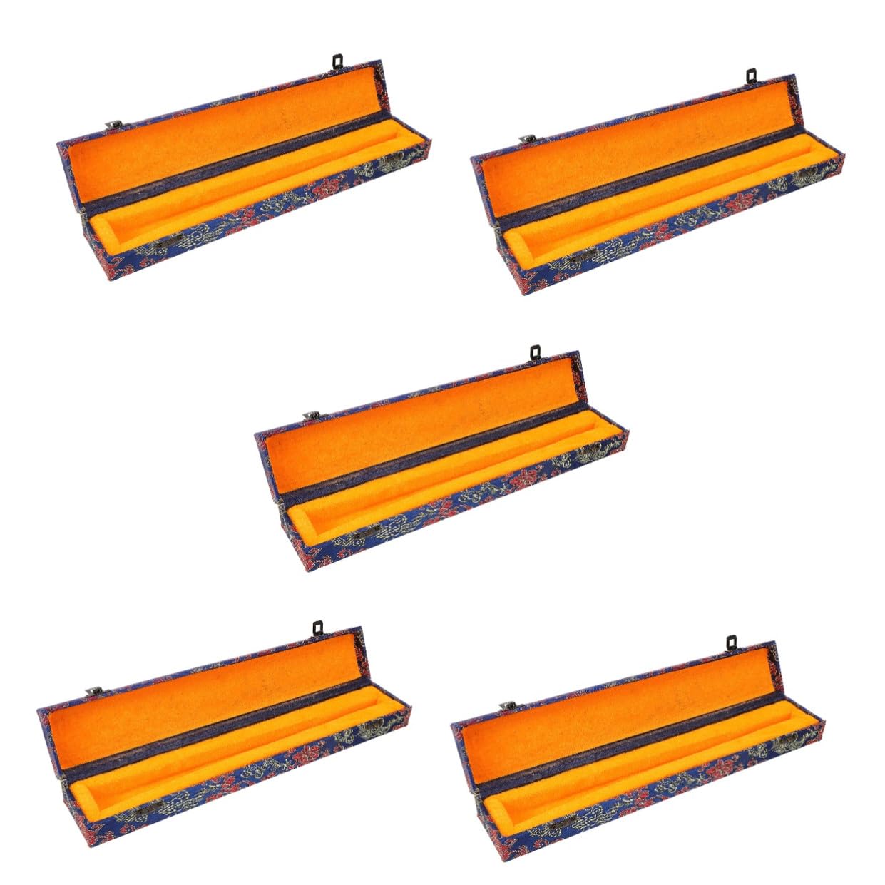 UKCOCO 5 Pezzi Scatola Regalo in Legno per Ventaglio Stile Ventaglio con Chiusura in Rame Custodia e Resistente Confezione