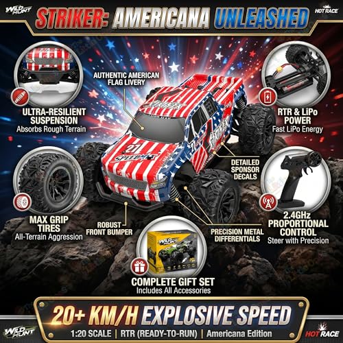 Image of The Little Ones RC Car - RC 4x4 Wheel 20 KPH Off-Road Truck Drive High-Speed Double Sided 2.4GHz Remote Control Drift Stunt Cars 360 Rotation Toys for Kids & Adults [Scale 1:20][POWERX RC]