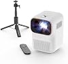 Small Portable Projector, WEWATCH 12000 Lumens Mini Projector with Tripod Stand, Native 1080P Resolution and 120 Display for Outdoor Use Compatible with TV Stick, HDMI, iOS Android Phone