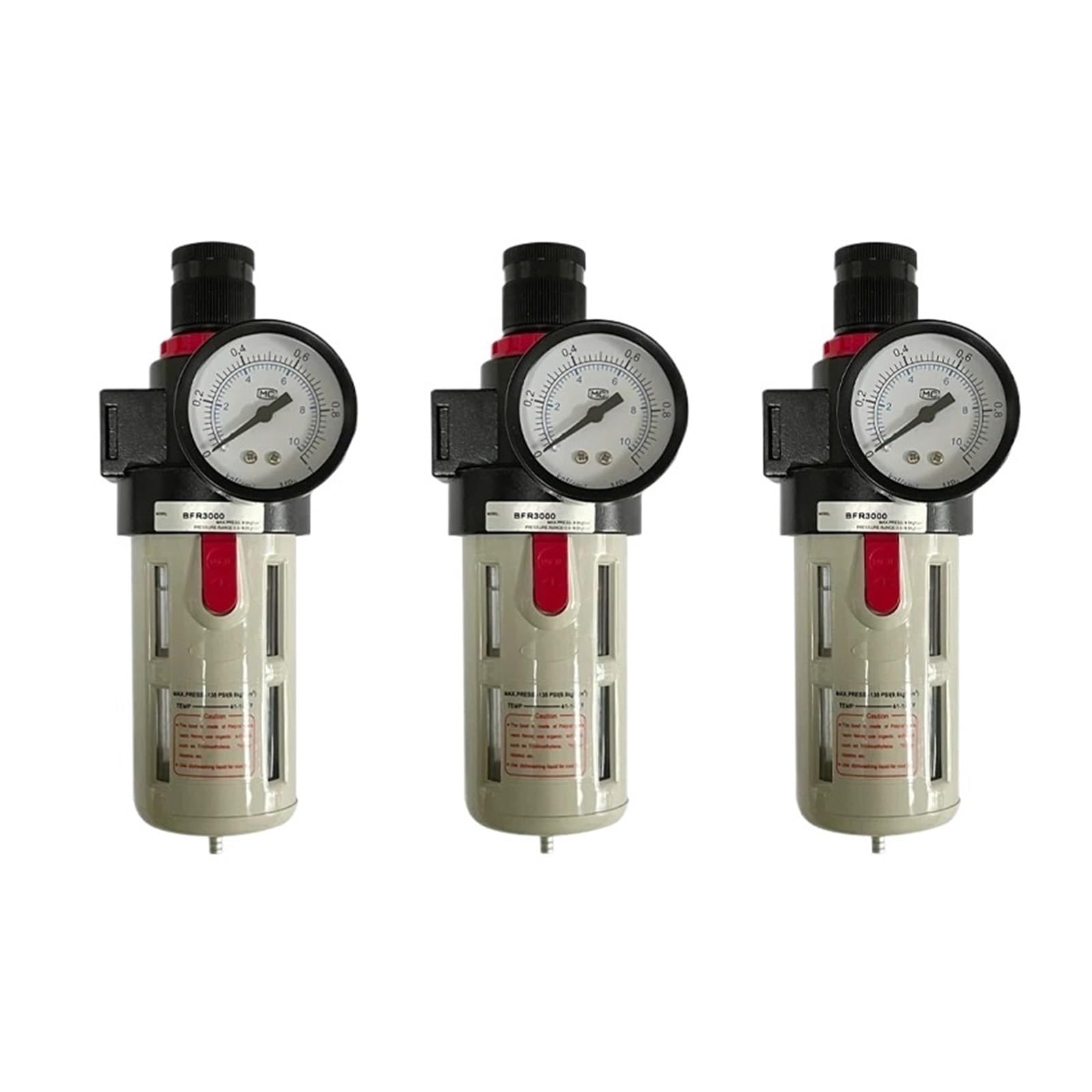 BFR2000 BFR3000 BFR4000 1/4 3/8 1/2 sprężarka powietrza separator oleju i wody filtr reduktor ciśnienia ręczny drenaż źródła powietrza (BFR4000)