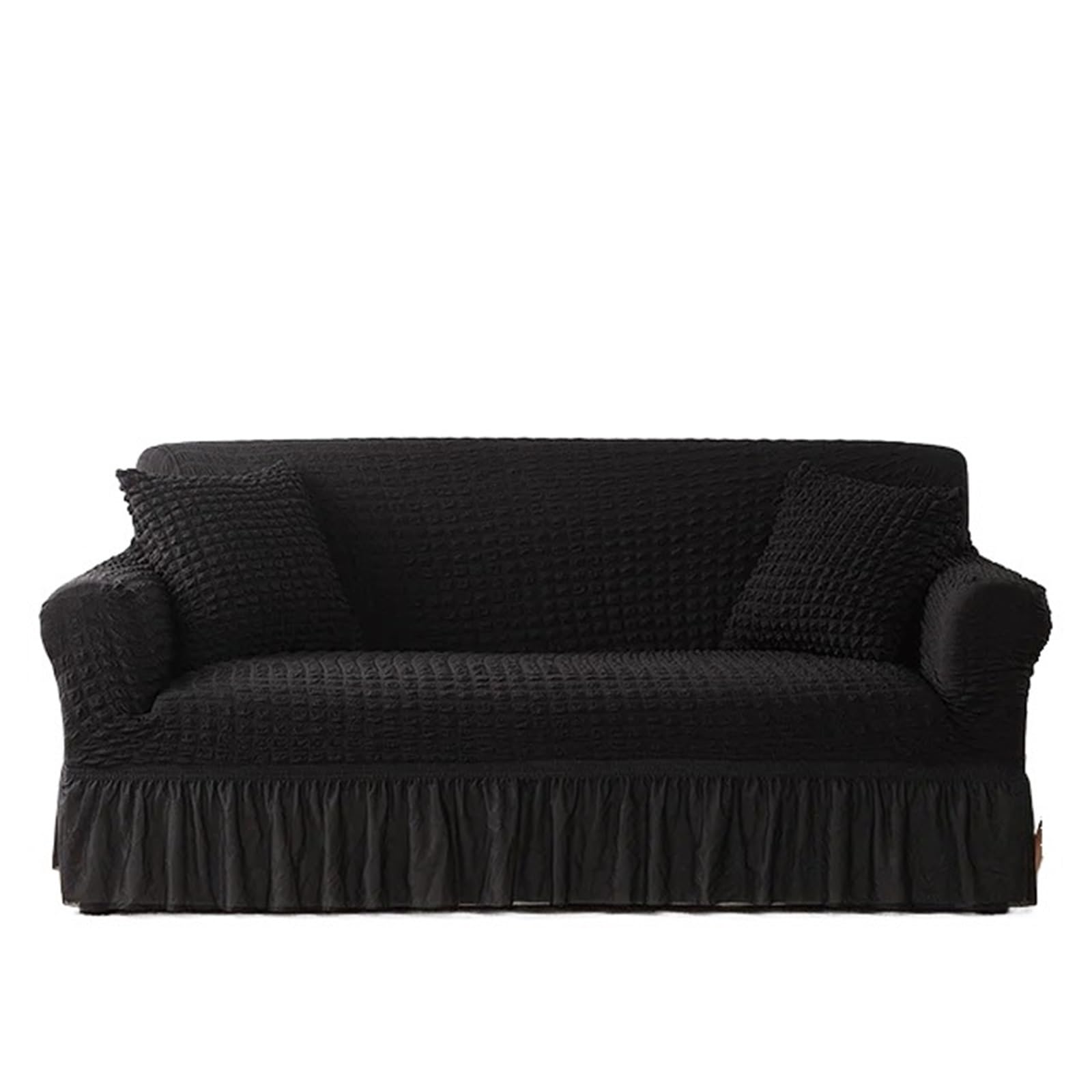 SUBLXPoten Sofa Cover with Skirt Pink Plaid Skirt Stretch Sofa Cover for Living Room 1 2 3 4 Seat Armchair L Shape Couch Covers(Color 7,3-seater 170-230cm)