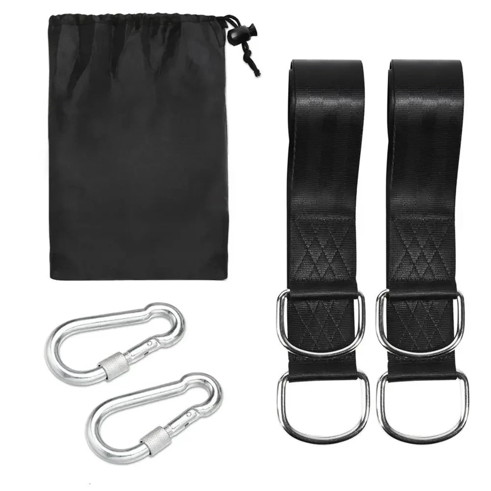 2 pièces Sangles de Suspension for balançoire d'arbre 2000lb Anneau Crochet Robuste Ceinture Connexion for hamac Sac Frappe Barre Horizontale