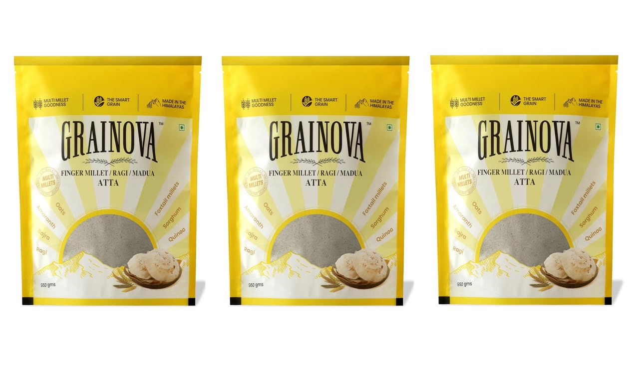 GRAINOVA | Ragi Flour | Madua Aata | Finger Millet Flour 950gm | Produce of the Himalayas | Made by mountain women | Ragi Ka Atta | Nachni Flour | Ragi Satva | | A3180_07_3 (B0CVL8RPCQ) Amazon Price History, Amazon Price Tracker