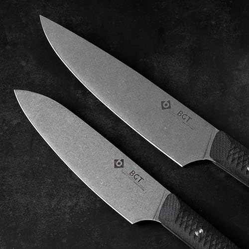 Miniatura 8 de sagga Sandvik - Juego de cuchillos de cocina de 6 piezas con bolsa de rollo, mango G10 para juego de cuchillos de chef, cuchillo Santoku, hoja
