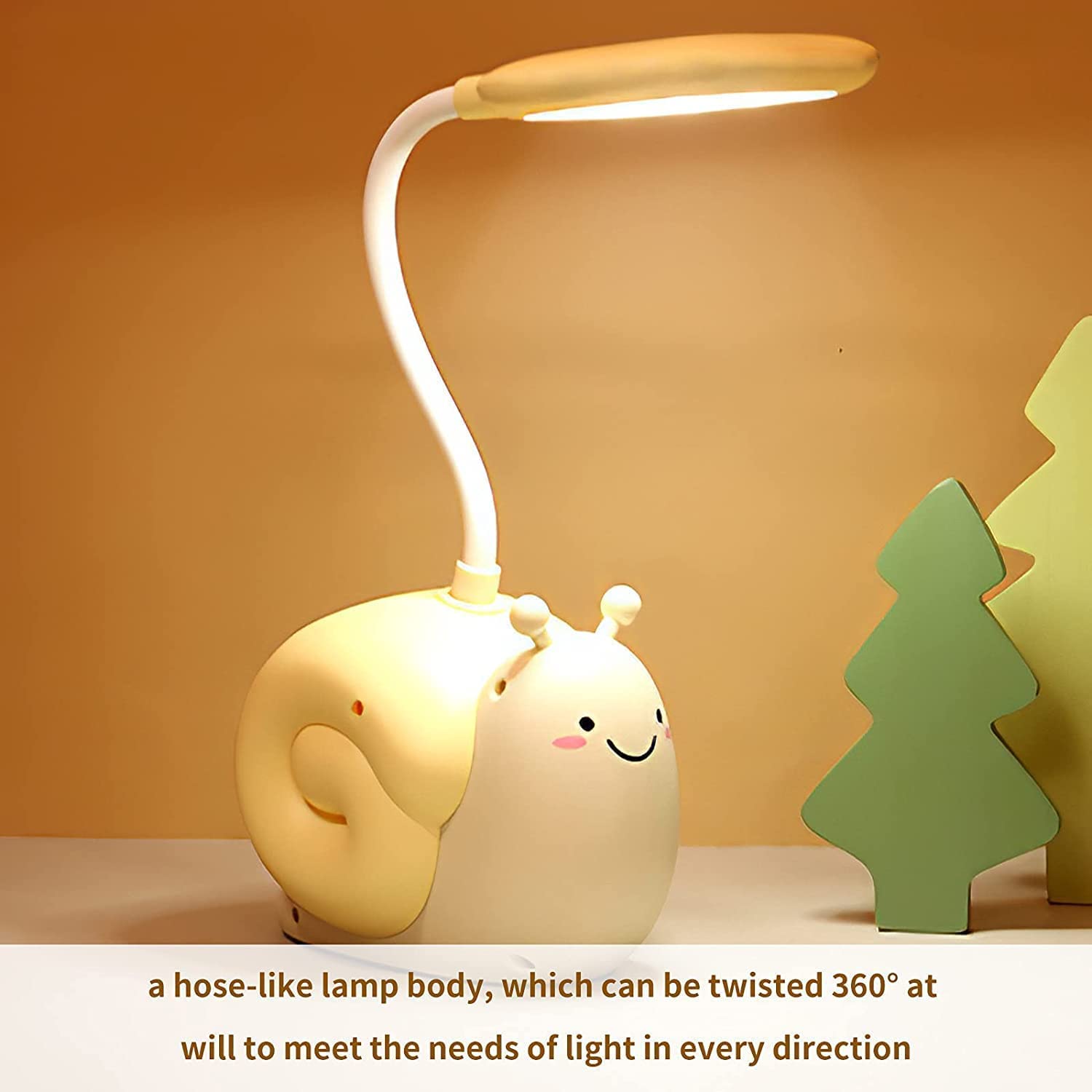 Lampe Bureau Lampe de Bureau Lampe de Lecture Lampe De Bureau De Charge USB Avec Porte-stylo Étudiant Tuyau D'écriture Dortoir Chambre Lampe De Table LED Douce Pour L'étude À Domicile Lampe de Travail