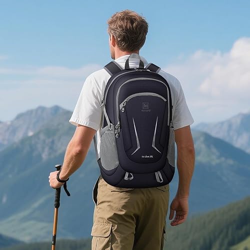 Miniatura 7 de MIYCOO Mochila - Mochila plegable ultraligera para viajes, campamento, senderismo, mochila plegable impermeable para hombres y mujeres, color negro