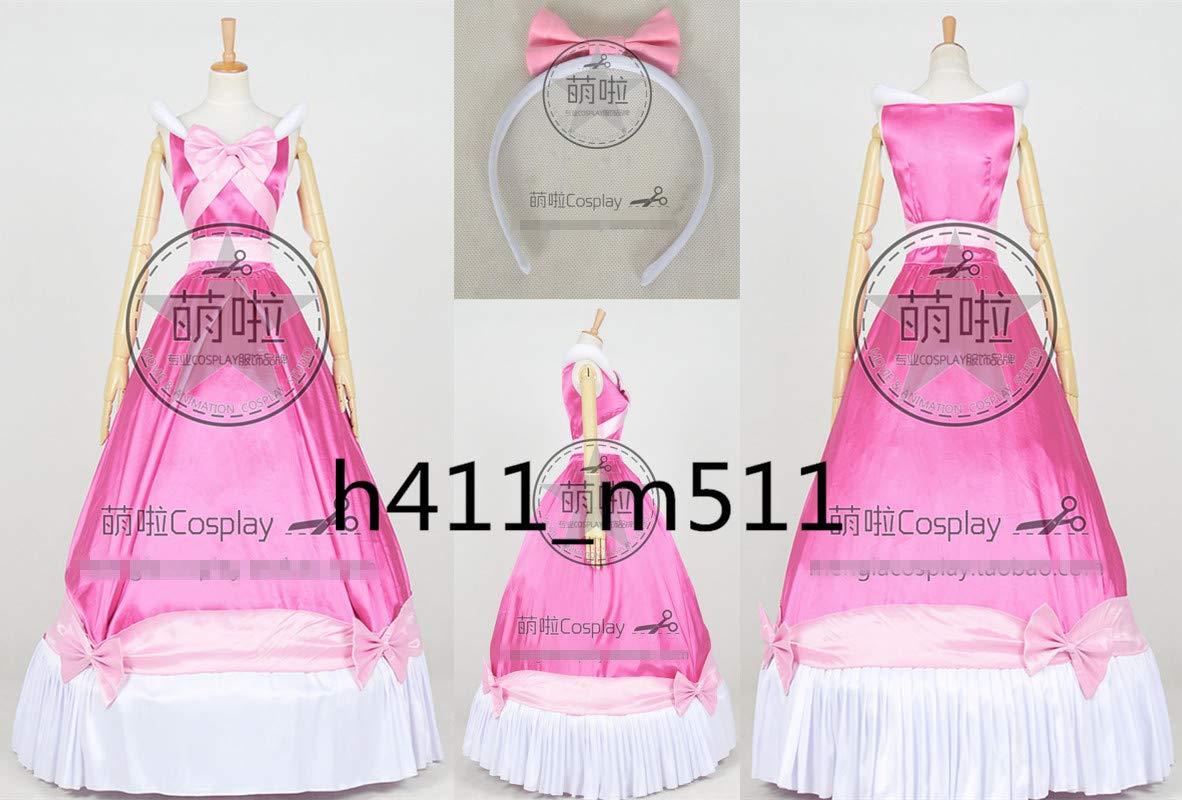 【値下なし】シンデレラ　ネズミが作ったピンクドレス➕髪飾り　形見ドレス ネズミや小鳥たちがドレスをリメイクするシーンがテーマ