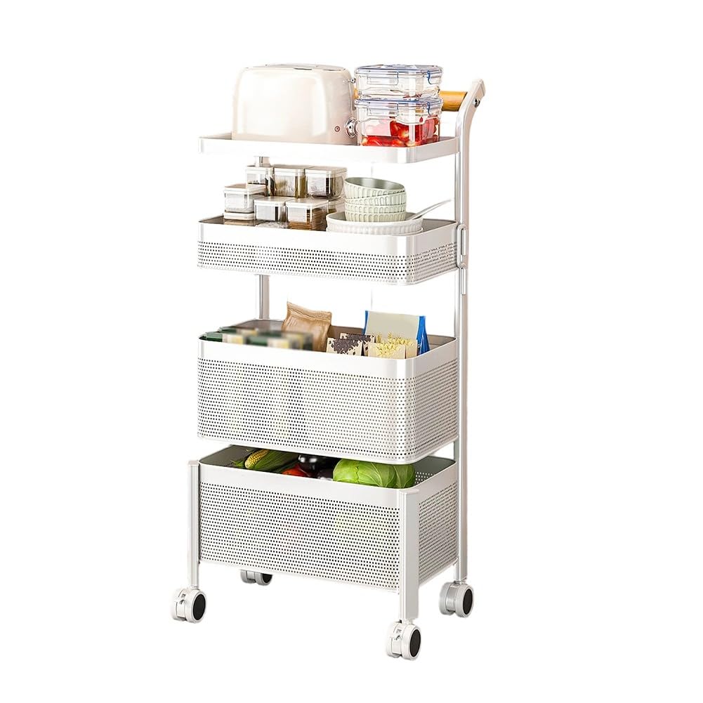 Carrello portaoggetti sottile con ruote bloccabili, scaffale stretto in metallo per cucina, bagno, lavanderia, scaffale mobile a 3 ripiani, nero
