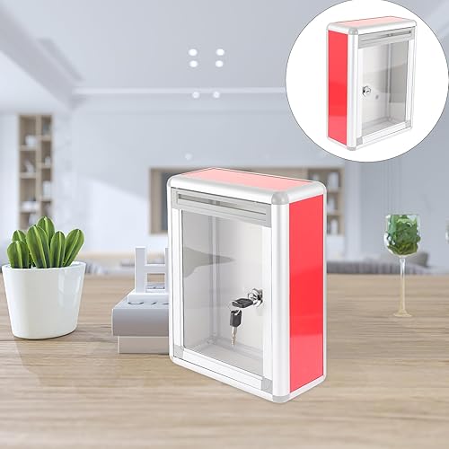 Miniatura 3 de Zerodeko Buzón de sugerencias Buzón de quejas Buzones de metal para buzón exterior al aire libre Buzón de pared Buzón de llave Caja de donación