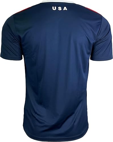 Miniatura 5 de Icon Sports Camiseta oficial de fútbol americano USMNT para jóvenes y niños para el día de juego, camiseta deportiva para entrenamiento activo