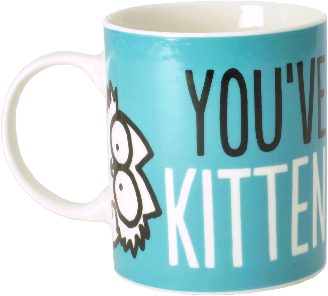 Puckator Simon's Cat Mug in Fine China-Blue, White, Black, 12 x 8.5 x 9.5 cm, Mixed, Height 9cm Width 11.5cm Depth 8cm