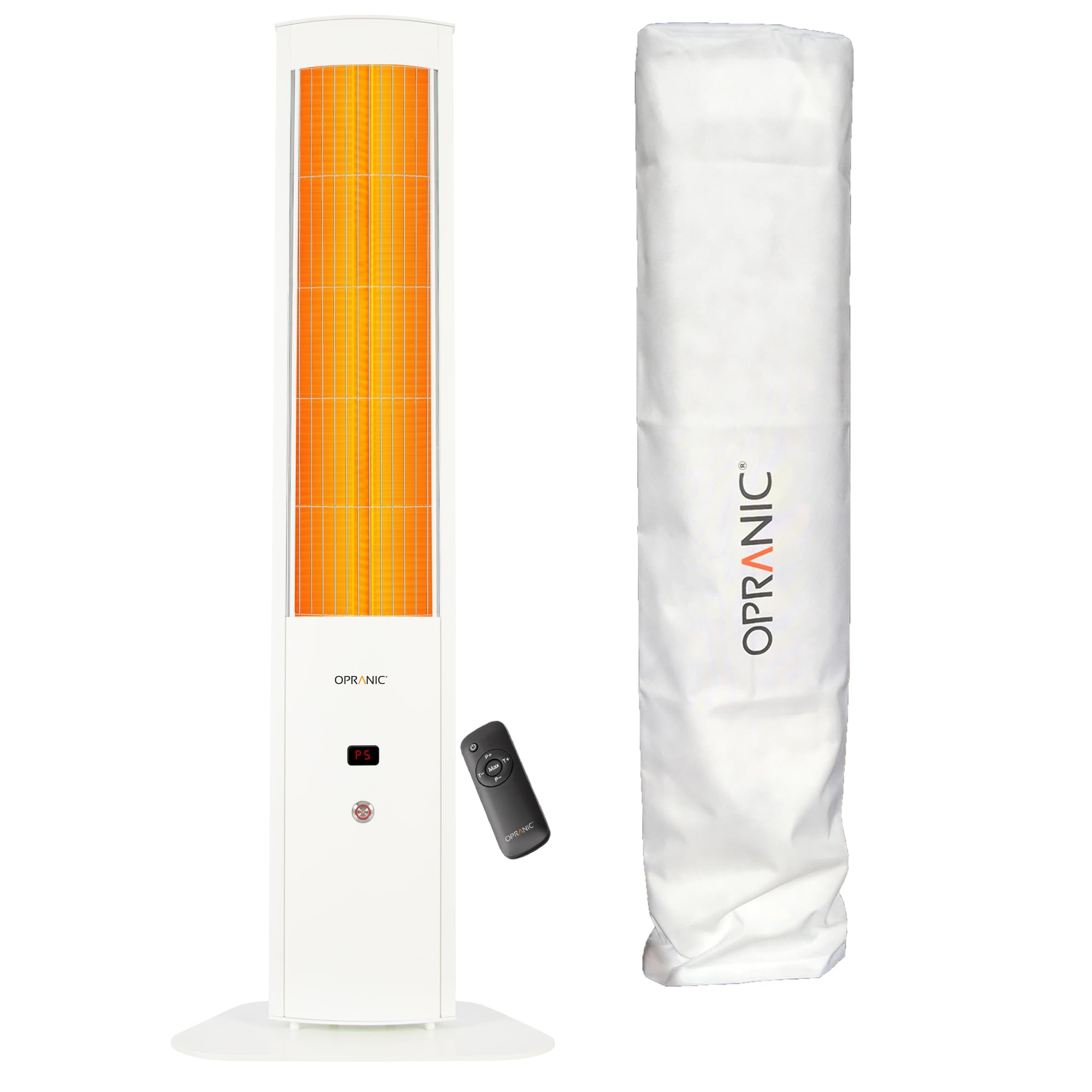 Thor S70 – promiennik podczerwieni z podstawką, 2300 W, 5 stopni ogrzewania, timer, pilot zdalnego sterowania, IP65, taras, balkon, do użytku na zewnątrz (chmurkowa biel + pokrywa)