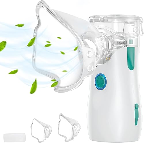 Accistella Nebulizador portátil para adultos y niños, nebulizador de mano para uso doméstico y de viaje
