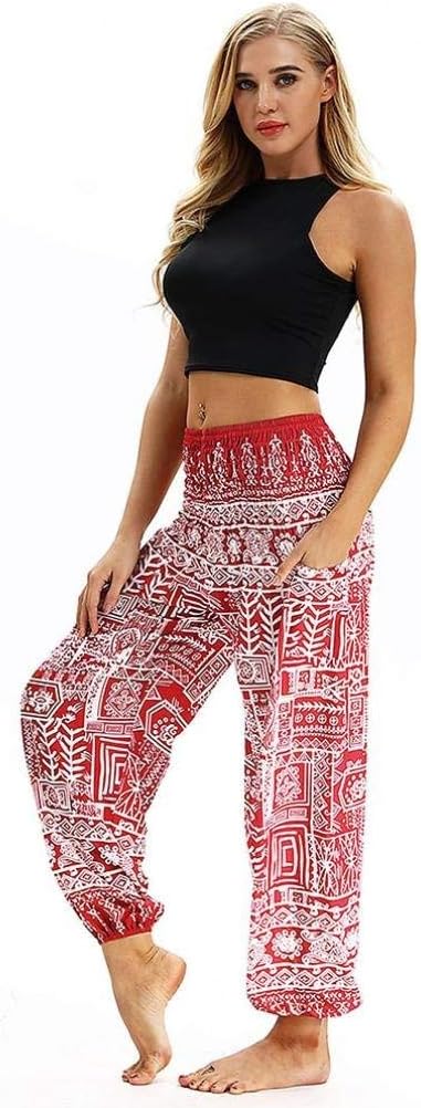 Pantaloni Donna Estate 2024 - Larghi, Comodi, Vita Alta In Tessuto Leggero Con Tasche - Ideali Per Casual E Spiaggia - Foto 11