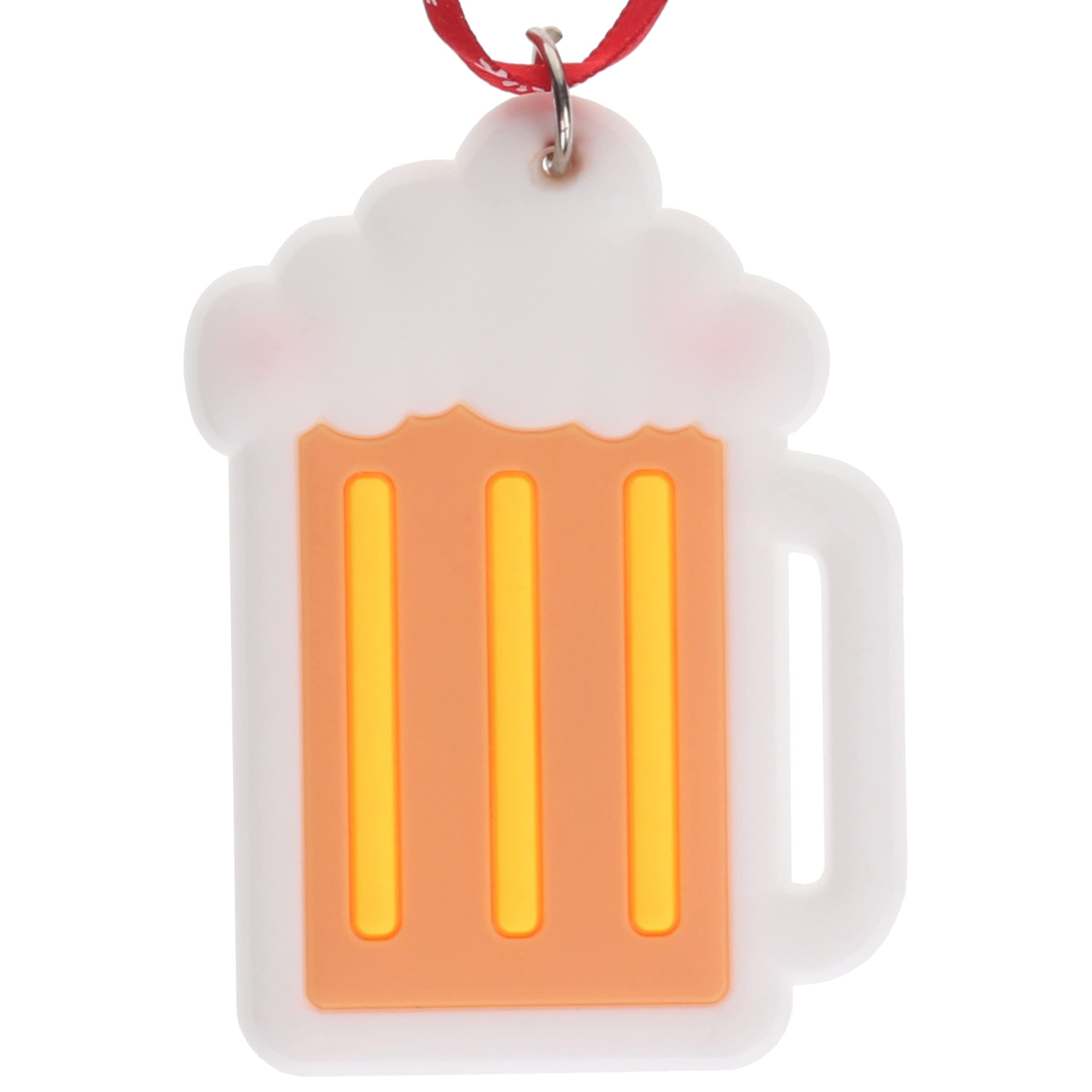 Stands Out, Supplying Outstanding Gifts Beer Glass Of Hanging Christmas Tree Decoration Silicone Ornament Novelty Bauble - Stocking Filler - Secret Santa - Colourful Multicoloured - Small Gift - Funny