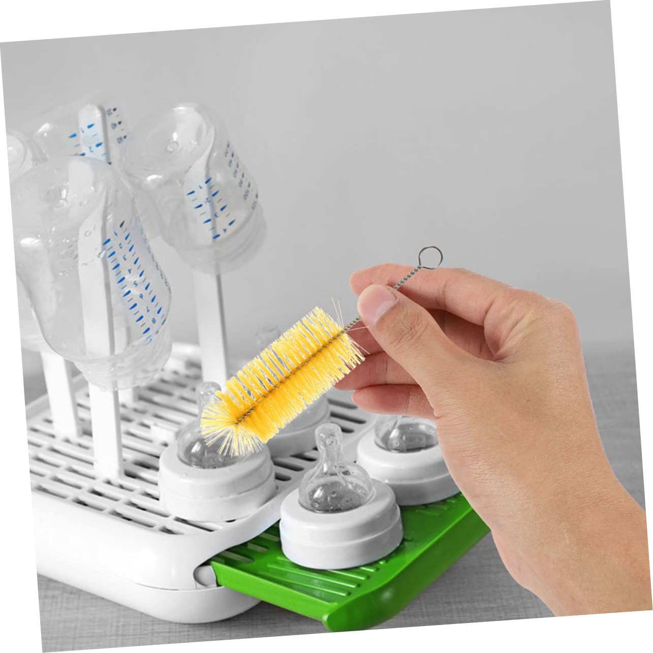 minkissy 4 Set Di Accessori Per Biberon Portatili Facili Da Usare Spazzola Antigraffio Design Salvaspazio Comoda Maneggevolezza 12 Pezzi * 4